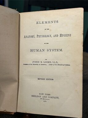 1873 Anatomy Physiology and Hygiene of the Human System antique medical  book